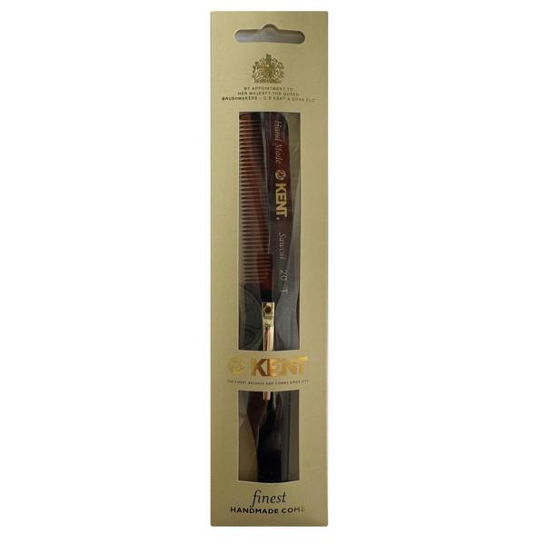 Kent Comb (20T) Handmade 167mm Large Folding Pocket Comb with Clip