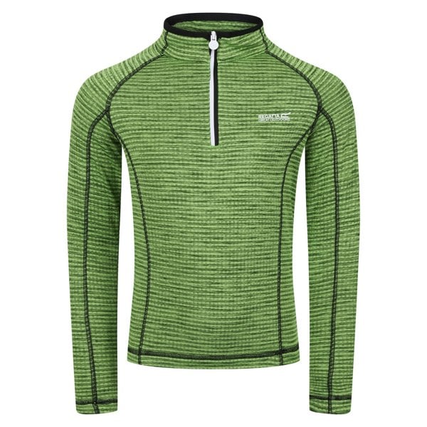 Regatta Childrens/Kids Berley Half Zip Long Sleeved Top - Jasmine Green