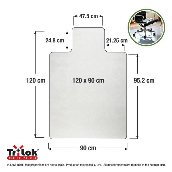 Floortex Cleartex® TrYlok® PVC Chair Mat Low Pile Carpets