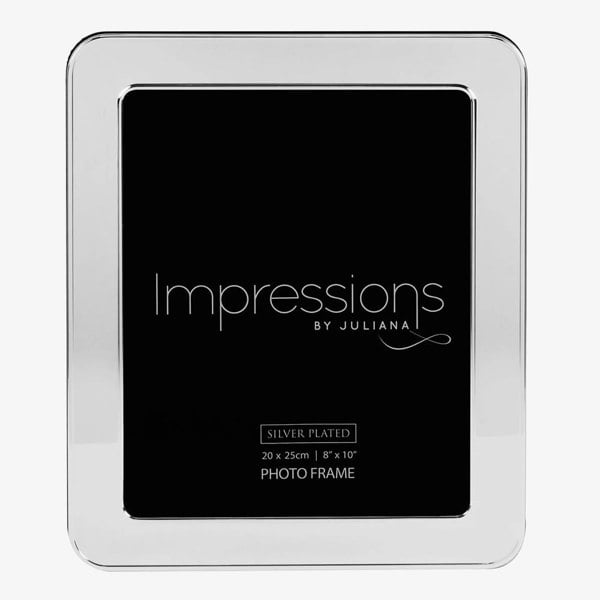 T. H. Baker Impressions Shiny Silverplated Round Edge 8x10 Inch Photo Frame FS104180