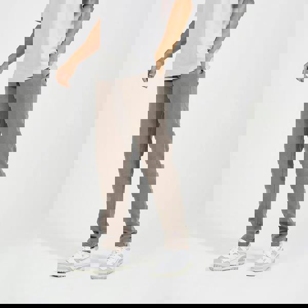 Brave Soul Taupe Straight Leg Open Hem Joggers - Taupe Image 1