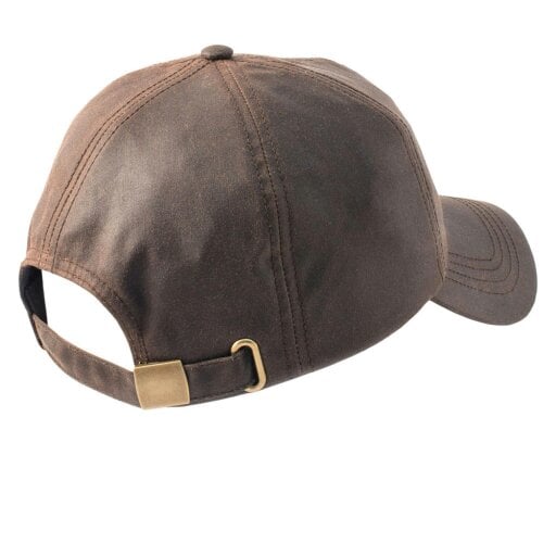 Heather Hats & Accessories Water Resistant Waxed Cotton Baseball Trucker Cap, Cotton Lining, Outdoor Wear, Brown