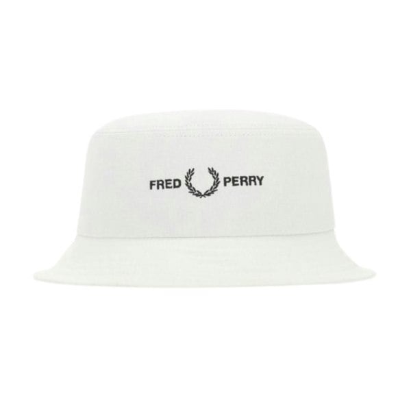 FRED PERRY HW4631 129 SNOW WHITE TWILL BUCKET HAT S