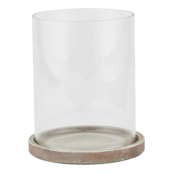 Hill Interiors Large Hurricane Lantern - Brown