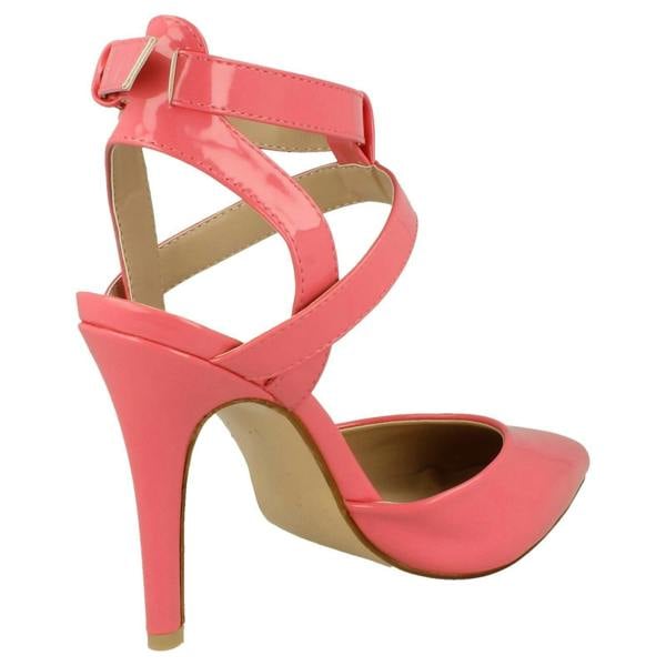 Anne Michelle Ladies Anne Michelle High Heel Ankle Strap Court Shoe