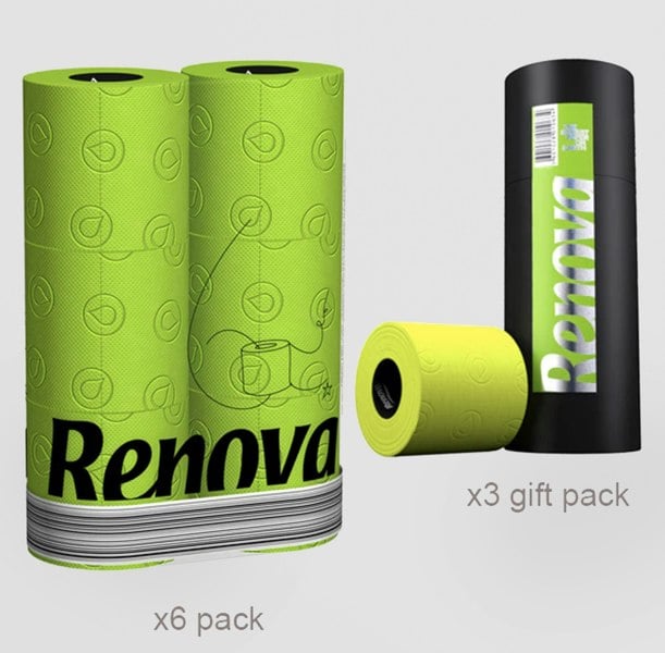 Renova Lime Green Toilet Paper. Colourful Loo Rolls That Don’t Blend In