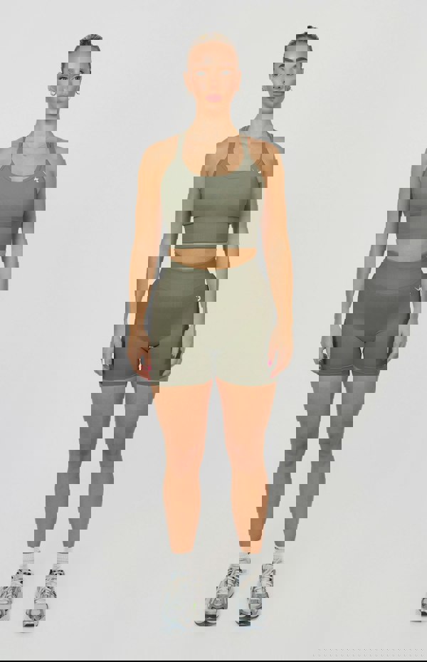 V3 Apparel Form Seamless Strappy Sports Bra - Olive Green