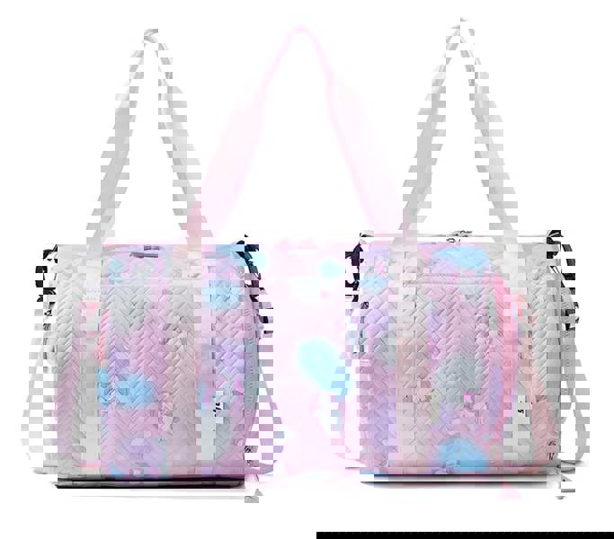 Anymom Mommy Diaper Bag Pink Unicorn Shoulder Bag with Internal Zip Pocket Waterproof Handbag for Travel and Sports