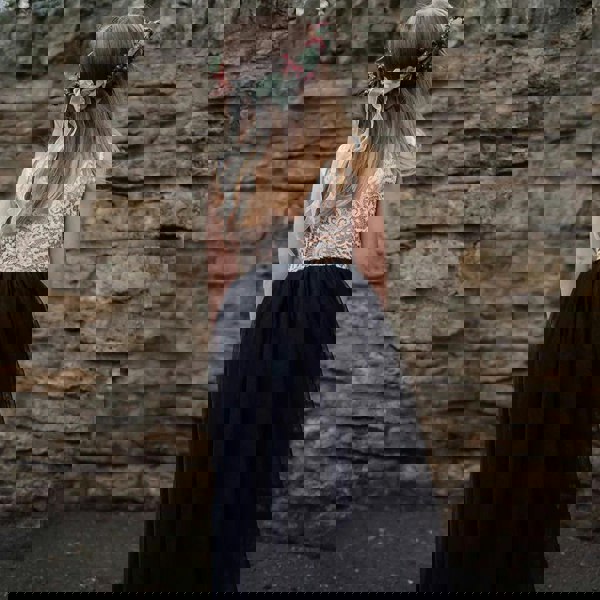 rear image of flower girl dress