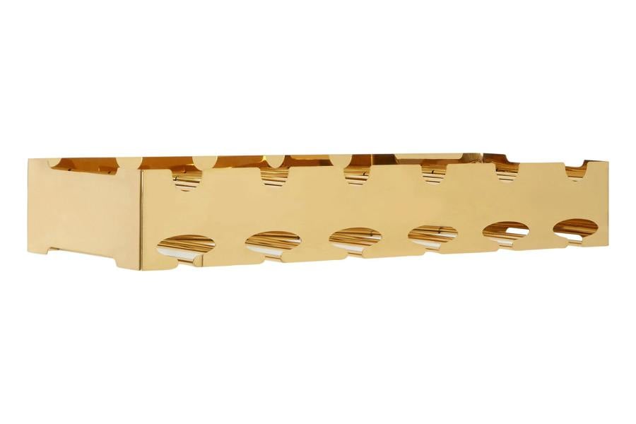 Novo 6 Bottle Gold Finish Wine Rack