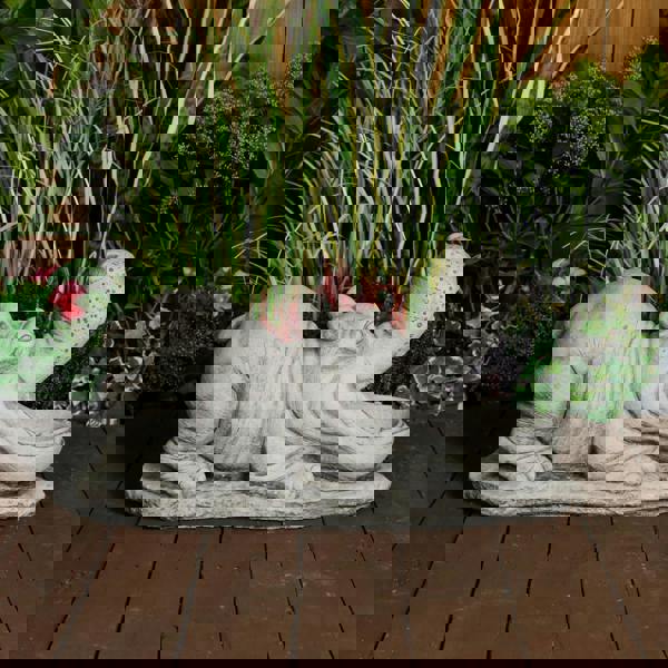 Stone Cast Large Hippo Ornament 