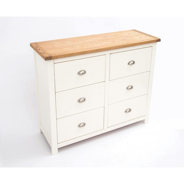 Cabinet Bits Lovere 6 Drawer Chest of Drawers Chrome Cup Handle
