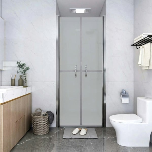 Berkfield Shower Door Frosted ESG 86x190 cm