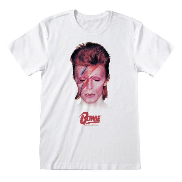 David Bowie Unisex Adult Aladdin Sane T-Shirt - White