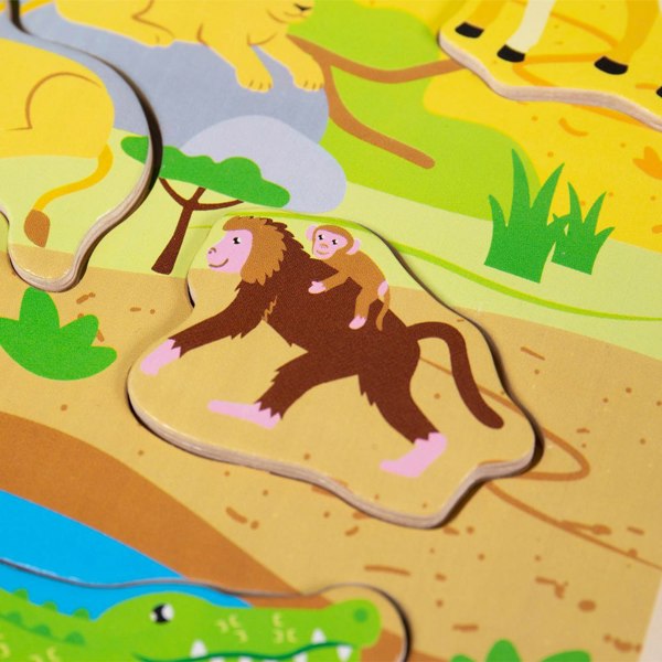 Bigjigs Toys Wooden Safari Themed Sound Puzzle