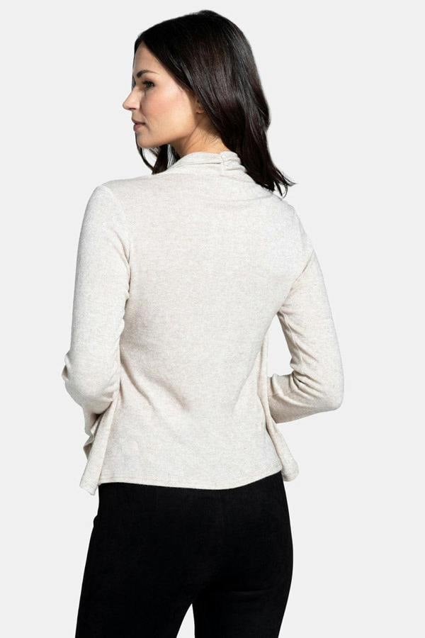 HotSquash Knitted Top with Cardigan Draping
