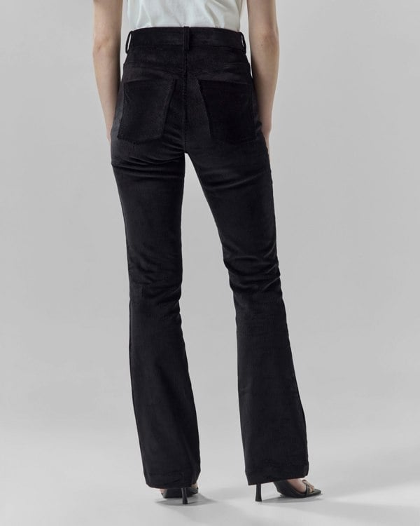 Frolickers Corduroy Flare Trousers - Black