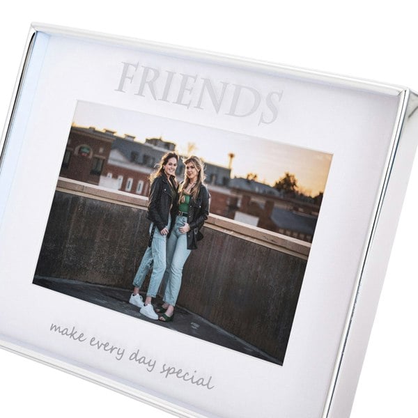 Contemporary Silver Plated Friends 4x6 Picture Frame for Wall or Table Image 4