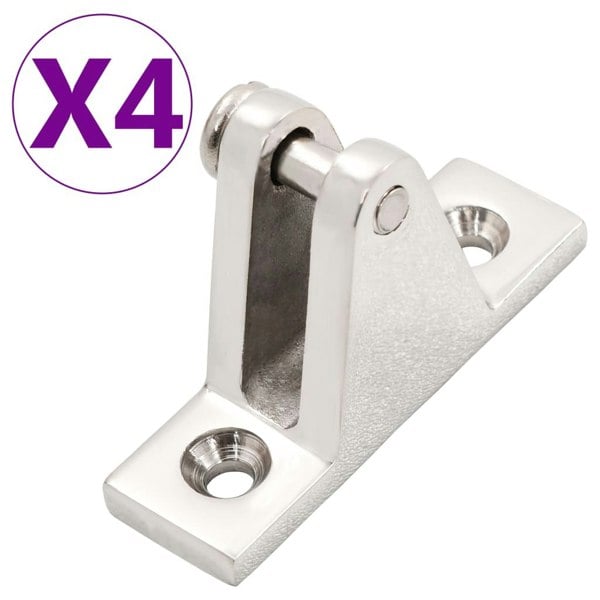 Berkfield Boat Deck Hinges for Bimini Top 4 pcs Stainless Steel