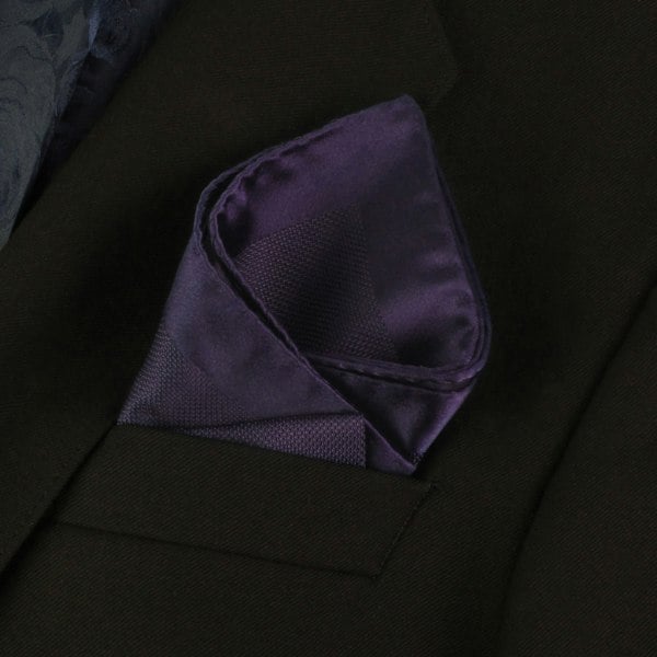 Alexander McQueen woven silk pocket square pochette in dark purple