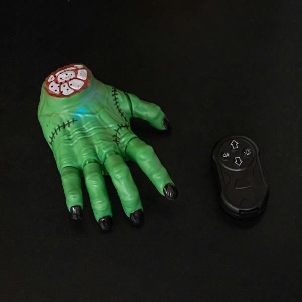 Samuel Alexander 17cm Battery Powered Green Grizzly Moving Halloween Hand with LEDs