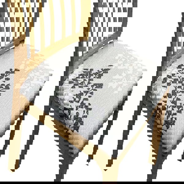 Anyseat Chair Cover Light Grey Petal Hearts Print Stretch Seat Cover for Home Dinning Kitchen Washable Removable