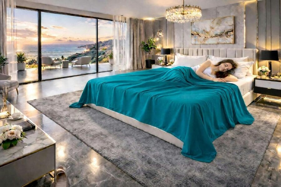 Night Zone Polycotton Flat Sheet – Soft Easy Care Bed Linen for Everyday Use - Teal