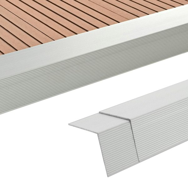 Berkfield 5 pcs Decking Angle Trims Aluminium 170 cm Silver