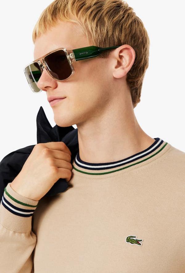 Lacoste Striped Cotton Jersey Sweater