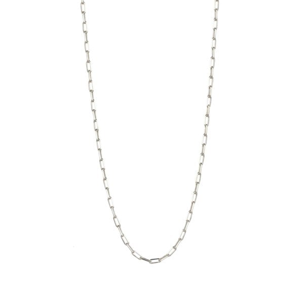 Paperclip Chain Necklace(Medium)  Silver - Lila Rasa