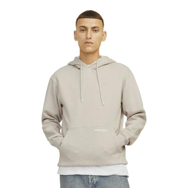 Jack And Jones Mens Elegacy Hoodie - Beige - 