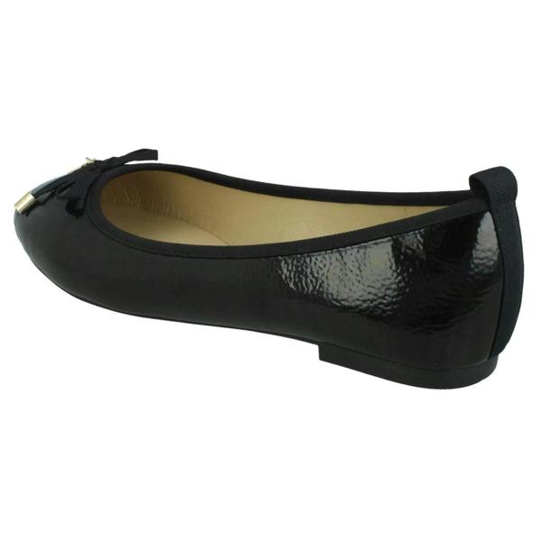 Spot On Ladies Spot On Flat Black Ballerina Shoes F80530