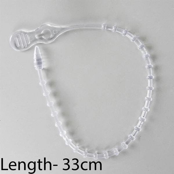 Shatchi 33cm Clear Adjustable Cable Ties for Garlands, Lights and Cables | Reusable PVC Holders