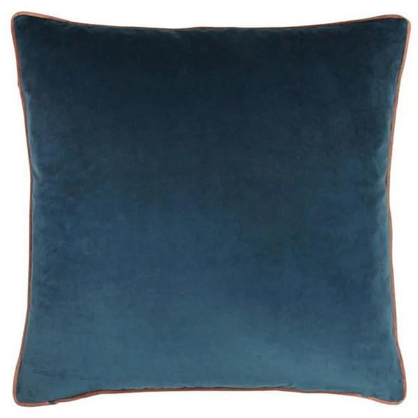 Paoletti Meridian Cushion Cover - Petrol/Blush - 