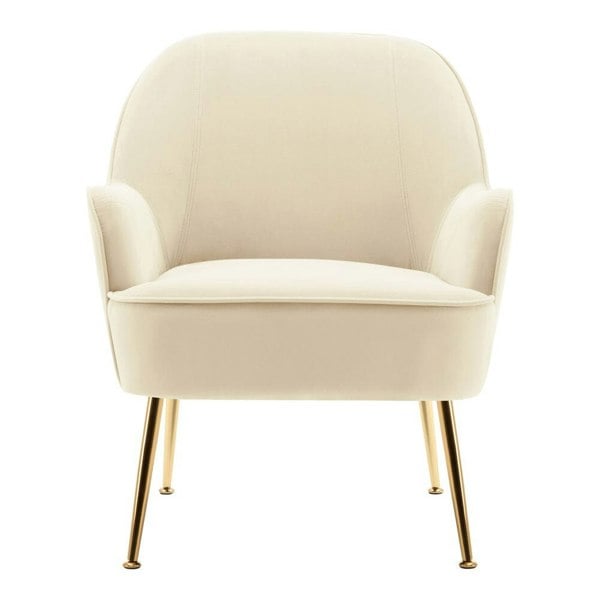 Leisure Velvet Armchair with Gold-plated Metal Legs Other Occasional Chairs Living and Home