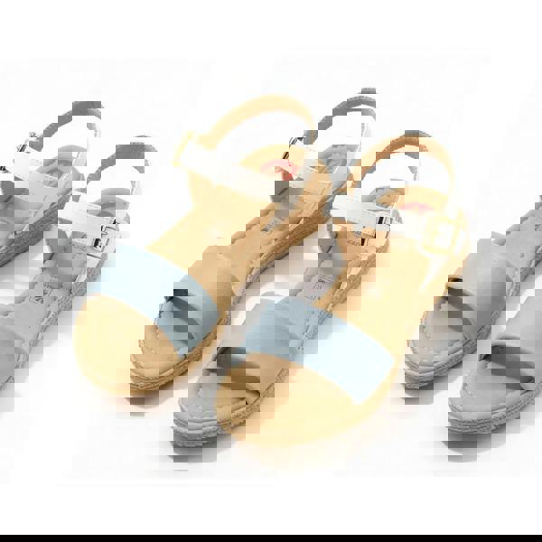 Heavenly Feet Heavenly Feet SARA Womens Platform Sandals Blue/White