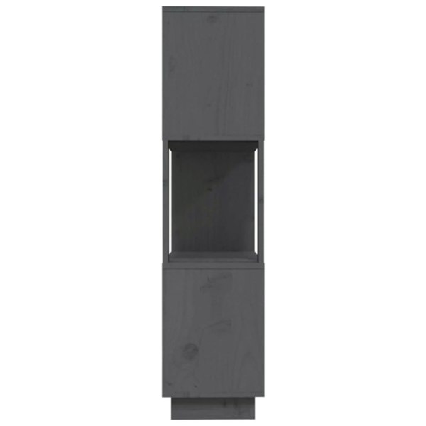 Berkfield Book Cabinet/Room Divider Grey 80x25x101 cm Solid Wood Pine