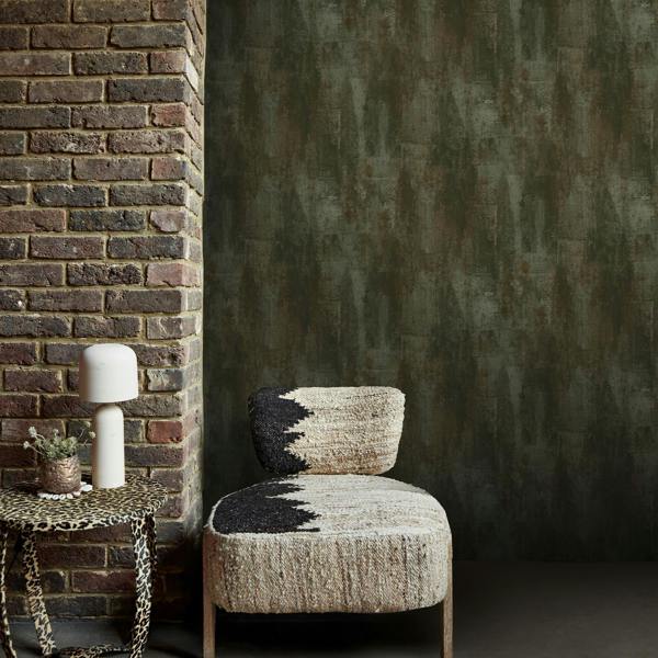 Abigail Ahern Oxidized Opulence Wallpaper | Moss