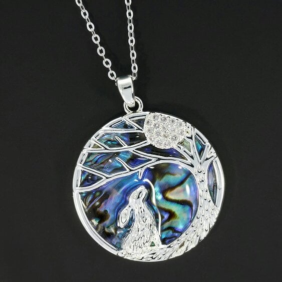 Scotts of Stow Paua Shell Moon Gazing Hare Necklace