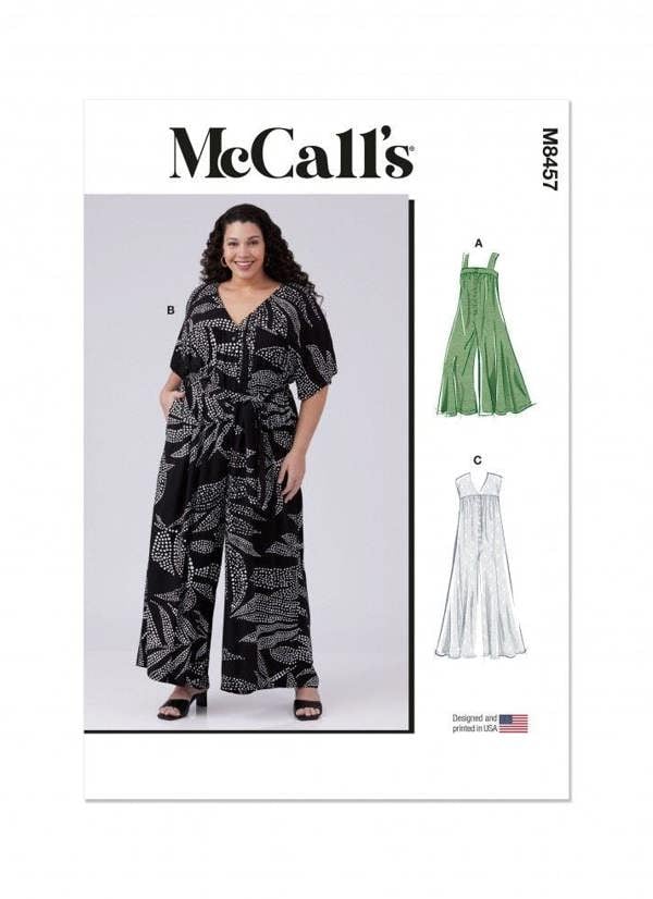 McCalls 8457 Paper Sewing Pattern – Women's Jumpsuit, Size S-XXL, Easy