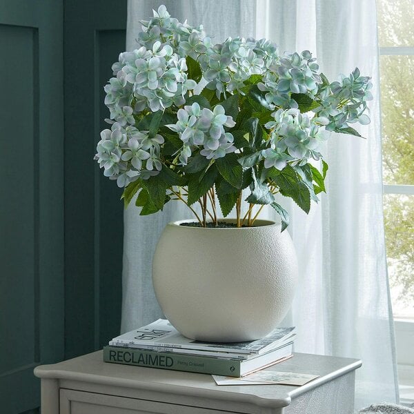 Wyld Haus Artificial Plant Green Hellebore Plant In Brown Ceramic Pot