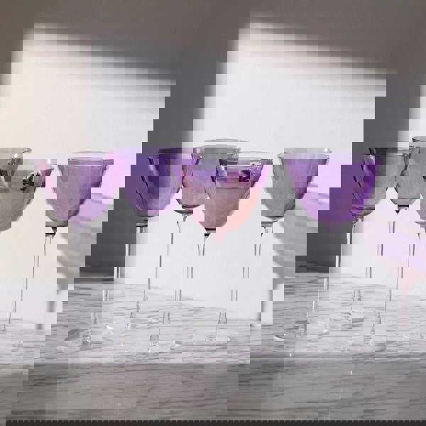 LSA Aurora Martini Glass 195ml Set of 4 Polar Violet