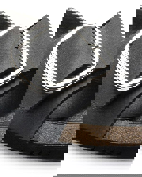 Birkenstock Madrid Big Buckle Oiled Leather Womens Sandals - Black - CHO - Designer Womens Sandals