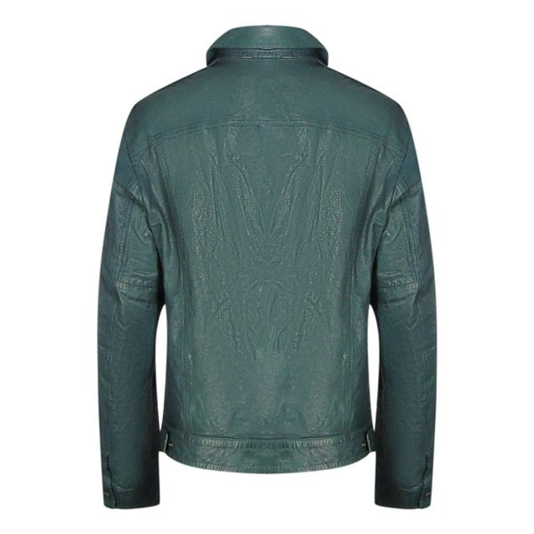 Parajumpers Todd Leather Jasper Green leather Jacket  L