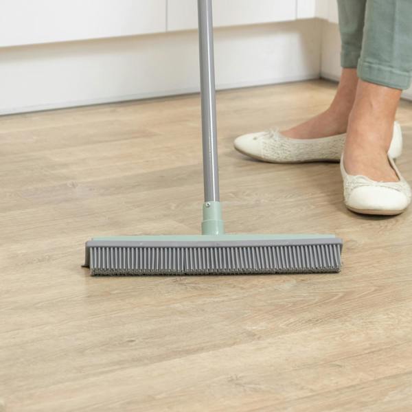 JVL Rubber Broom - Grey