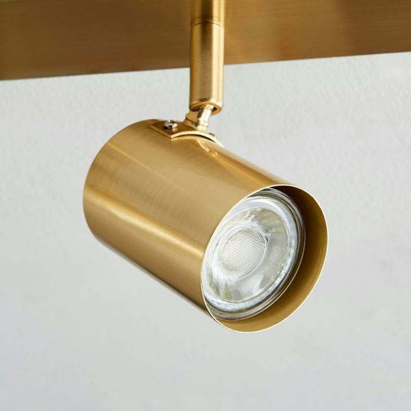 Pagazzi Lighting Hereford 4 Light Satin Gold Ceiling Spotlight Bar