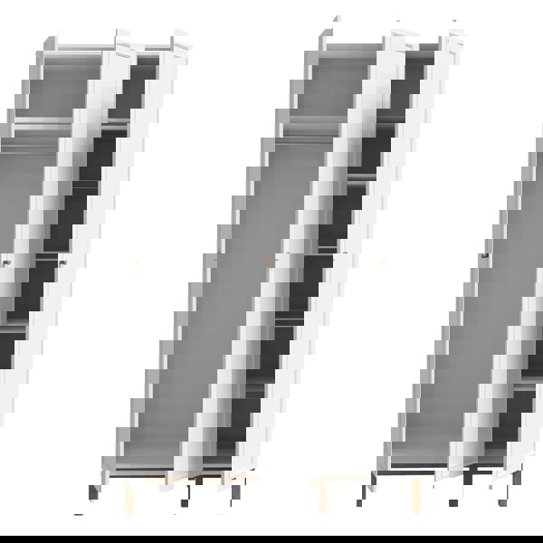 Furniture To Go Wensley 3 Door Wardrobe in Light Grey and Oak