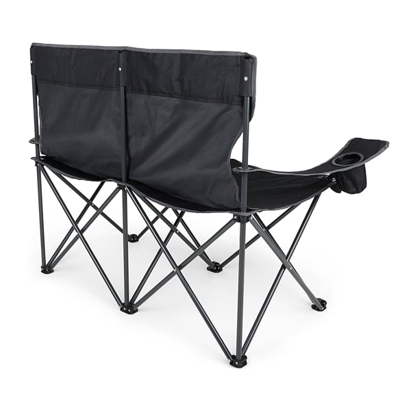 Regatta Isla Travel 2 Person Camping Chair with Storage Bag - Black Seal Grey