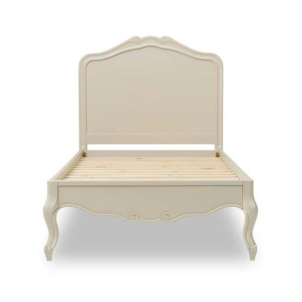 Statement Furniture Juliette French Style Bed with Wooden Headboard. Cream Bed Frame in 3ft 4ft6 5ft 6ft