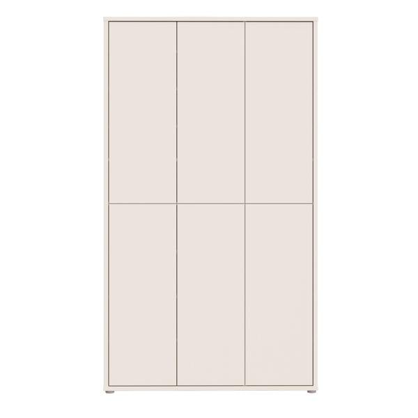 Furniture To Go Alice Springs Tall Shoe Cabinet with 6 Doors Push-to-Open in Sand